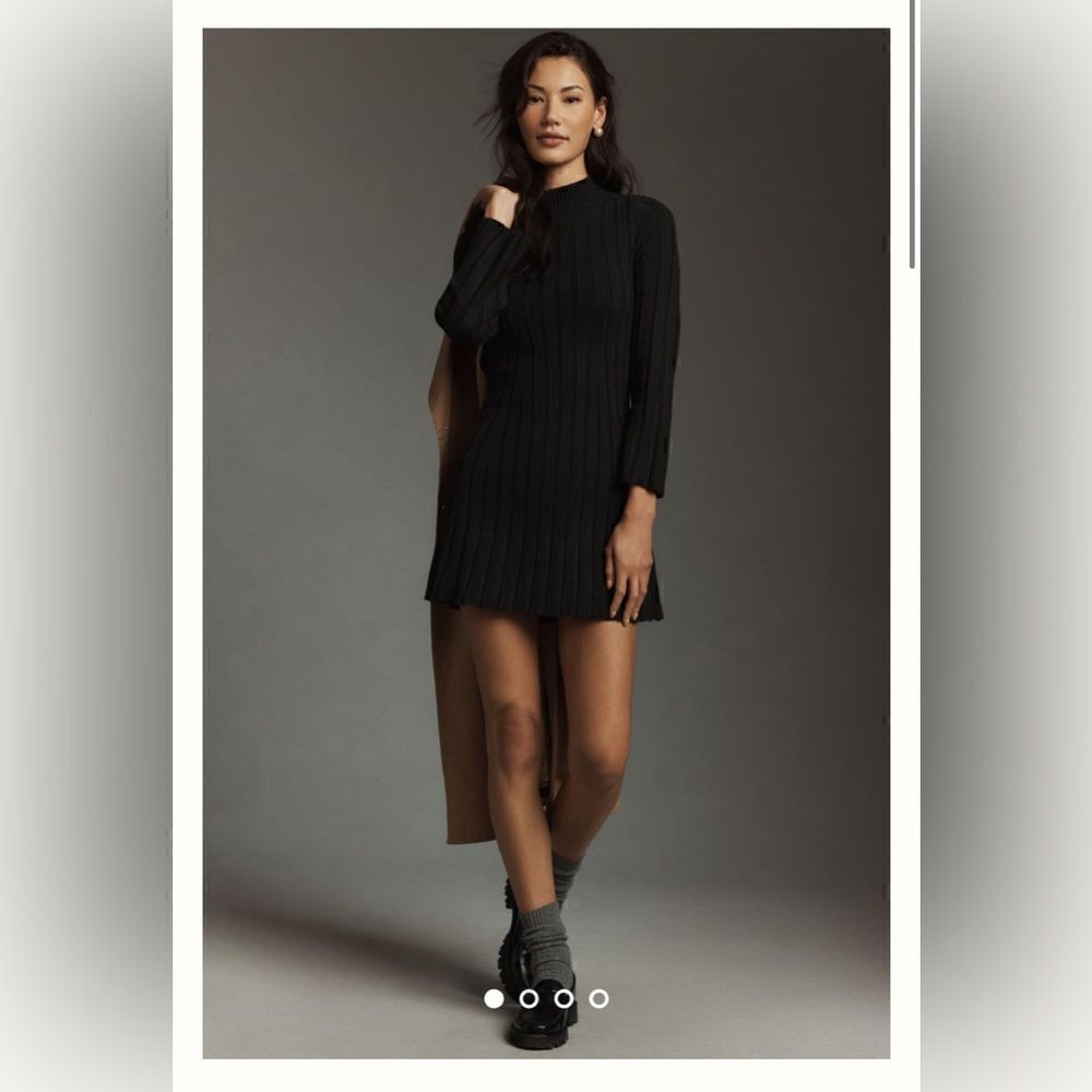 Anthropologie Long-Sleeve A-Line Sweater Mini Dress Size 1X